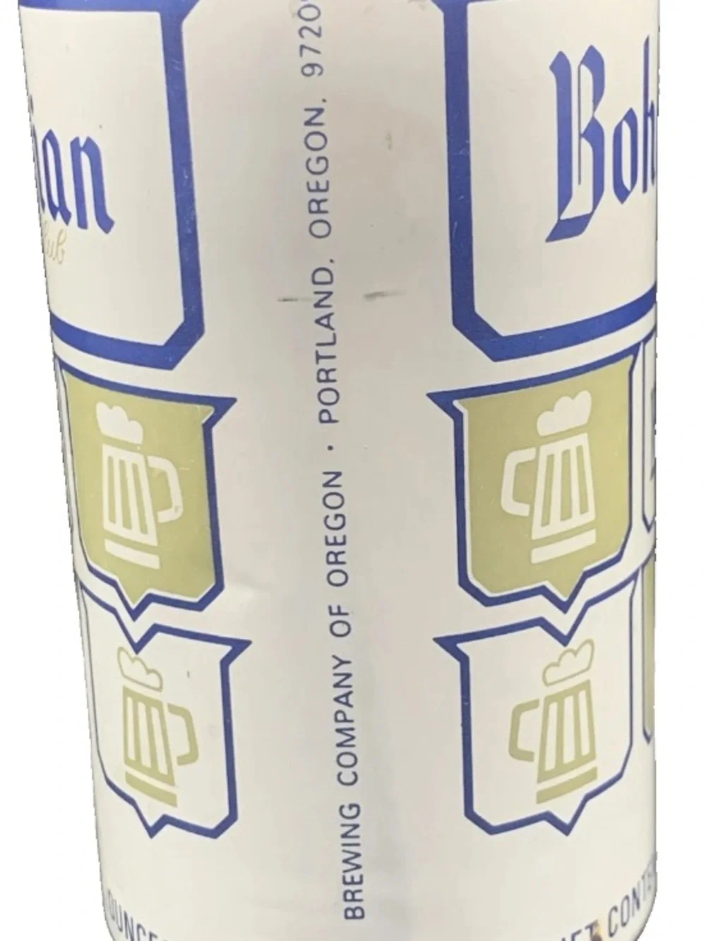Vintage Beer Can Bohemian Club Beer Empty Brewing Co of Oregon